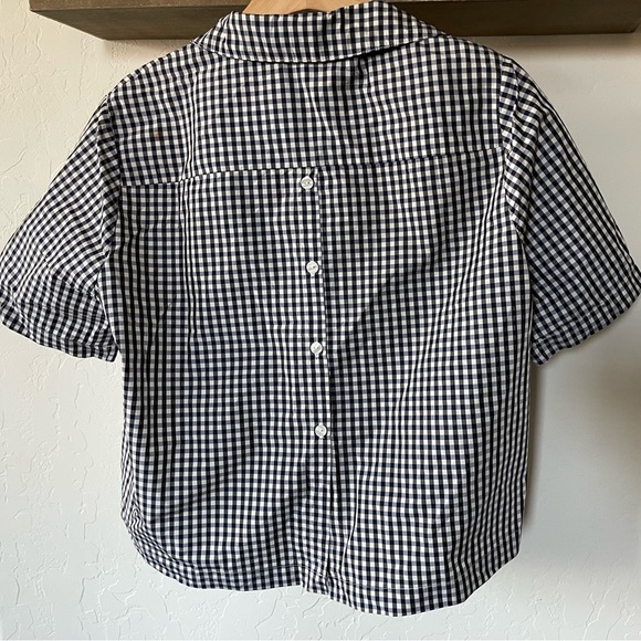 Achro Women’s Gingham Crop Top with Buttons along the back—Collard—Size Small••• - Picture 8 of 13